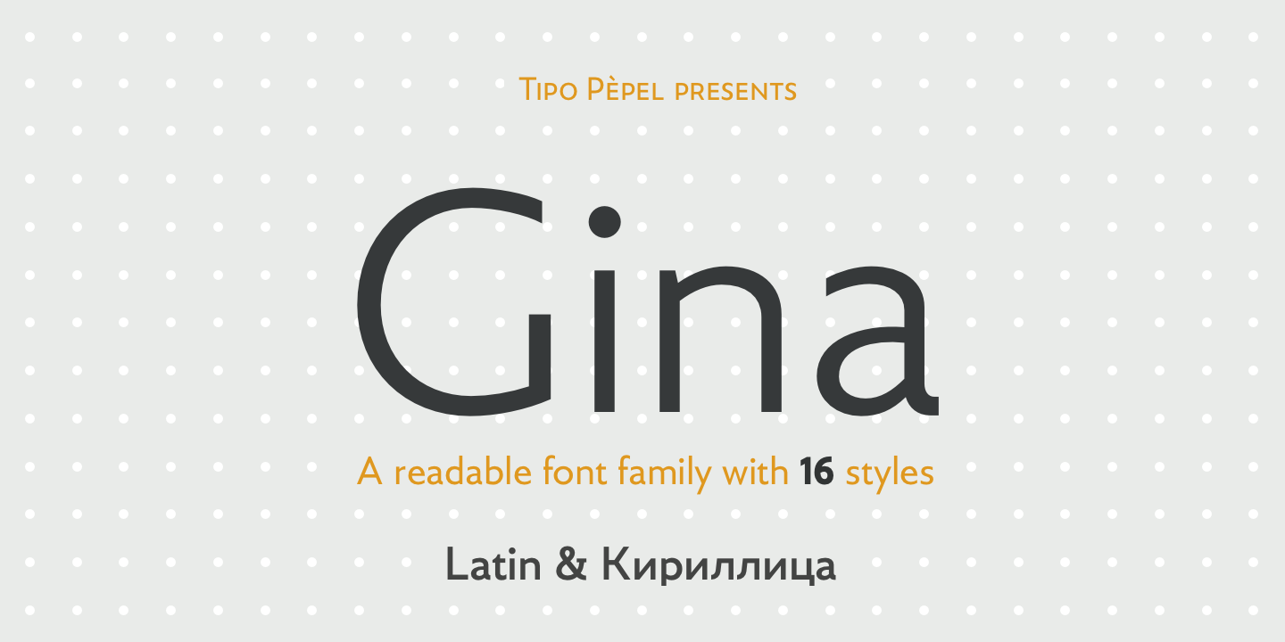 Beispiel einer Gina-Schriftart